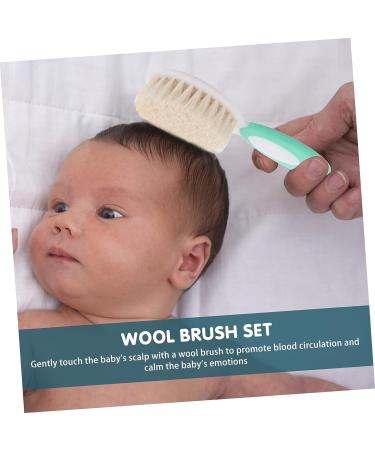 Toyvian 6 Pcs Baby Brush Set | Scalp Massager, Silicone Scrubber, Hair Cleansing Brush | Kids Wool Hair Brush, Hair Comb | Toddler Abs Light Green x3pcs, Medium x3pcs - Buy Online on GoSupps.com