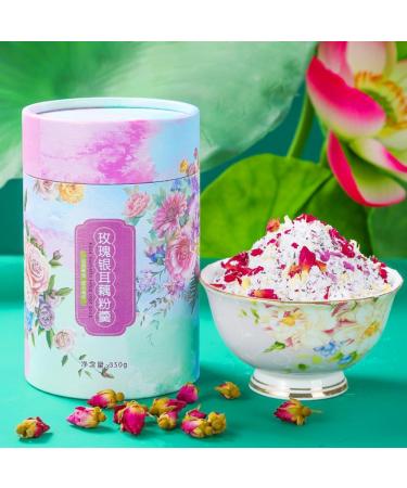 SIJIYUNLI-Rose Silver ear and Lotus Root Powder Soup 350g/12.34oz served quickly is both Tremella and Lotus Root Powder Soup suitable for those in a hurry beautifully packaged and a must-have gift breakfast. - Buy Online on GoSupps.com