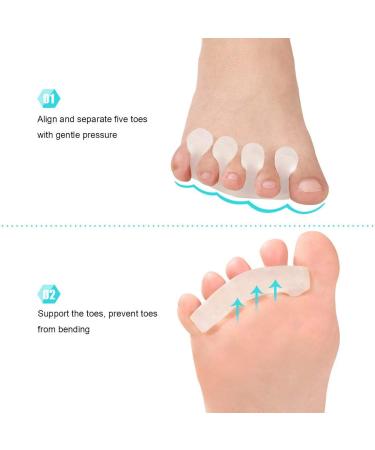 2 Pairs of Toe Separators | Bunion Corrector & Toe Straighteners | Restore Toe Alignment | Perfect for Big Toe Relief - Buy Online on GoSupps.com