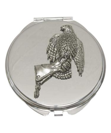 Hawk On Glove Compact Mirror Handbag Gift With Free Engraving 468
