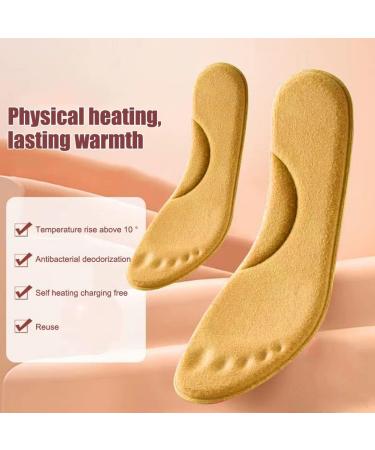 Junerain Winter Foot Warmers for Women - Self-Heated Insoles Sweat Absorbing Non-Slip Warm Socks for Sports Shoes Massage Pads - Yellow 37-38 Yards - Buy Online on GoSupps.com