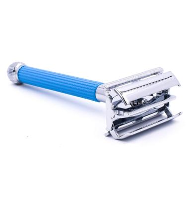 Parker Butterfly Open Safety Razor with 5 Premium Blades Blue | Best International Shipping - Buy Online on GoSupps.com