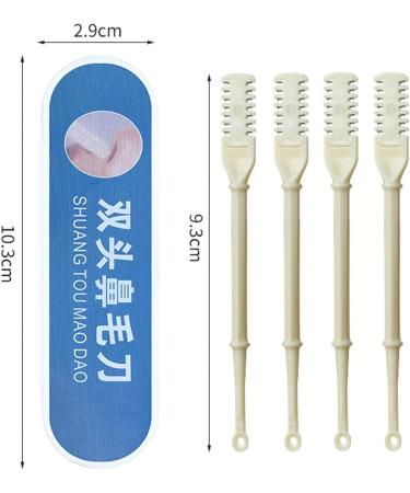 2024 Upgrade 2-in-1 Nasal Hair Cutter & Ear Picker - Portable 360 Nose Hair Trimmer for Men & Women - Double Sided Design (Beige) | International Shipping - Buy Online on GoSupps.com