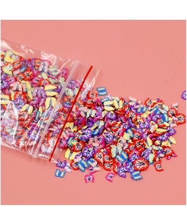 EGURS 1000 Pieces 3D Nail Art Polymer Clay Slices - Colorful Pearl Nail Stickers & Butterfly Decorations for DIY Crafts - Buy Online on GoSupps.com