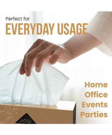 Nice Touch Facial Tissue Black & Gold Box - 5 Packs of 200 Sheets - Contains 1000 Premium 2 Ply Tissues - Buy Online on GoSupps.com