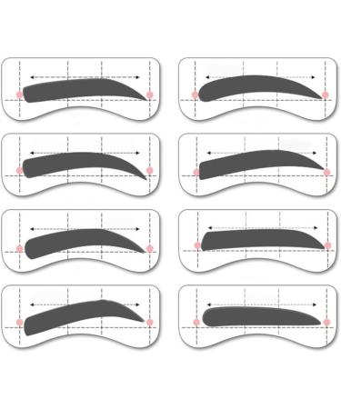 POPETPOP 64 Pairs 8 Eyebrow Stamp Eyebrow Tracer Molds Eyebrow Template Suite Eyebrow Marks Eyebrow Lines 1 count (Pack of 1) As Shownx2pcs - Buy Online on GoSupps.com