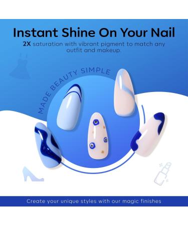 Modelones Blue Gel Nail Polish Set 6 Colors Royal Blue Sky Blue Glitter Navy Blue Nail Gel Polish Kit Light to Dark Shades Soak Off Gel Nail Art Salon Design Home Manicure Holiday Gifts for Women Girls - Buy Online on GoSupps.com