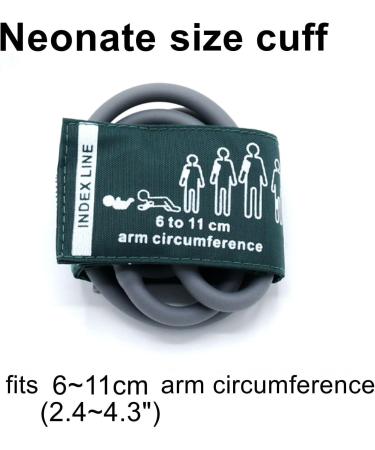 Universal NIBP Cuff with BP12 Connector for Neonates | Reusable 6-11 cm Dual Tube Nylon Replacement for Blood Pressure Monitors - Buy Online on GoSupps.com