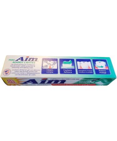 AIM Whitening Gel Toothpaste - Mint 6 oz - 2 Pack | Best International Shipping & Bright Smile - Buy Online on GoSupps.com