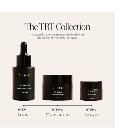 DIME Beauty TBT Eye Cream 0.5 oz (15 ml) - Smooth Fine Lines Firm Skin Restore Bounce Long Lasting Hydration with Bakuchiol - Buy Online on GoSupps.com