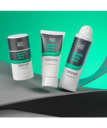 Dove Men+Care Whole Body Deo Aluminum-Free Deodorant Cream Aloe + Bamboo Suitable from Pits Privates to Feet 2.5 fl oz (Pack of 2) - Buy Online on GoSupps.com