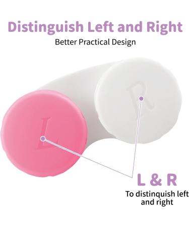 KMZ 4 Pcs Contact Lens Cases Left/Right Eyes Contact Lens Holder Care Box Portable Soaking Storage Mini Box for Travel Home Outdoor Business Trip (4 Colors) - Buy Online on GoSupps.com