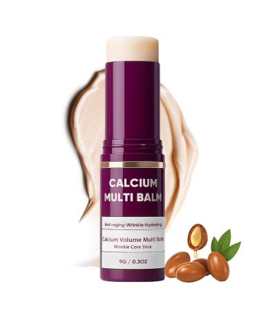 Lingyun Calcium Multi Balm Stick, Calcium Volume Multi Balm,Korean Collagen Wrinkle Care Stick,Intensive Repair & Moisturizing Cream, Firming Skin,Anti-aging Suitable for Eyes, Neck, Face (1)