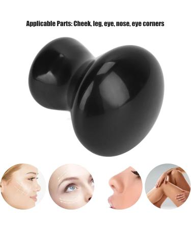 2pcs Black Gua Sha Facial Tools Mushroom Shape Face Lift Tool for Wrinkles Removal Practical Massager Roller Tool for Skin Firming Lightweight Lymphatic Drainage Massager for Home Salon - Buy Online on GoSupps.com