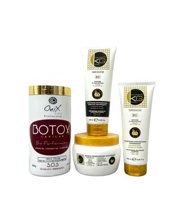 B.T.O.X ONIX + SHAMPOO 250ML WITHOUT SULFATE + MASK 500ML + CREAM TREATMENT 250ML (RANDOM)