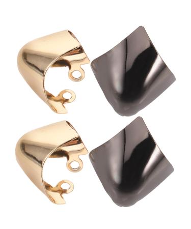 LIFKOME 2 Pairs Toe Protector Decorate All Heel Tips for High Heel Shoes Boot Heel Replacement Shoes Pointed Protector Toe Guards for Shoes Decorative Toe Caps Toe Cover Metal Concealer