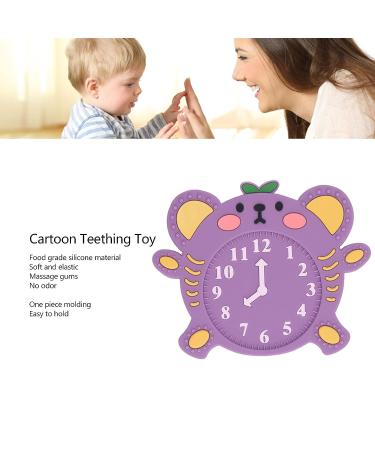 Teething Toy  Soft Silicone Cute Cartoon Animal Alarm Clock Shaped Oral Motor Chewy Tool Gum Relief for Boys and Girls Infants Toddlers(Type 1) - Buy Online on GoSupps.com