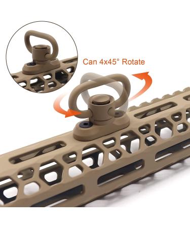ND QD Sling Mount - 1.25 Inch Adapter Attachment for M-Lok Rail | 2 Pieces - International Shipping Available - Buy Online on GoSupps.com