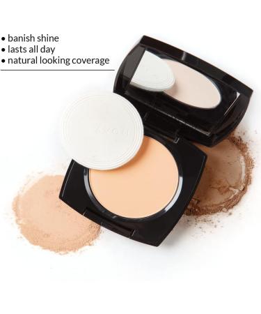 Avon Flawless Mattifying Compact Face Powder Medium Deep 8g - Brightens Complexion with Pearlescent Pigments - Buy Online on GoSupps.com