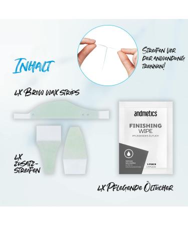 Andmetics Eyebrow Wax Strips for Men | Perfect Natural Eyebrow Shape | No More Plucking | Coloring Template Included - Buy Online on GoSupps.com
