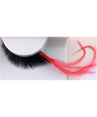 Eulenspiegel 000335 - Black Artificial Eyelashes with Long Red Springs + Eyelash Glue | Perfect for Carnival & Theme Parties - Shop Now! - Buy Online on GoSupps.com