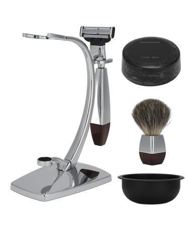 Shaving Set 5pcs/set Men's Manual Shaving Kit 100g Soap Razor Shaving Brush Bowl Stand