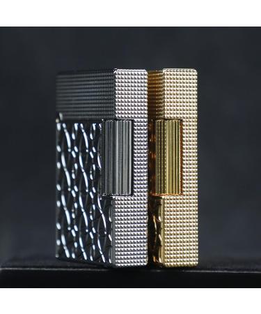 Pure Copper Piano Tone Lighter Classic Soft Flame Hand-Carved Lighter Butane Refill Lighter Cigar Collection Candle Gift High-end Men's Business Gift(Silver) - Buy Online on GoSupps.com