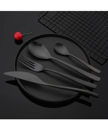 Flatware Sets Matte Black Flatware Tableware Cutlery Set 18/10 Stainless Steel Dinnerware Kitchen Fork Spoon Knife Silverware Set (Color : Auburn) - Buy Online on GoSupps.com