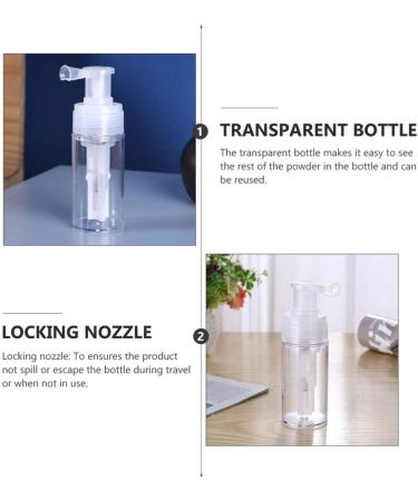 Uonlytech Powder Spray Bottles Refillable Travel Makeup & Hairdressing Spray Bottle Set (2 Pcs) with Locking Nozzle Perfect for Home & Salon Use - Buy Online on GoSupps.com