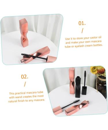 FOMIYES 4pcs Eyelash Brush Empty Tube Lash Mascara Tube Bottle Clear Eyelash Tool To Rotate Plastic Cream Rose Gold 11.5x1.8cm - Buy Online on GoSupps.com