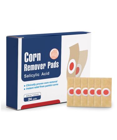 Feet Corn Remover Corn Removers for Feet & Toes 24 Pack Corn Removal Cream Patches Corn & Callus Remover Cushions with Salicylic Acid and Natural Herbal Ingredients Corn Pads for Toes & Feet