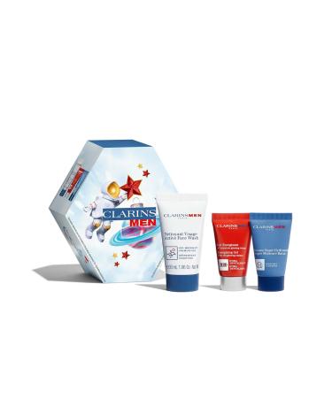 Clarins Gift Set | Men Essentials 54ml | Stocking Filler | Worth 22 | ClarinsMen Active Face Wash 30ml ClarinsMen Super Moisture Balm 12ml ClarinsMen Energizing Gel 12ml