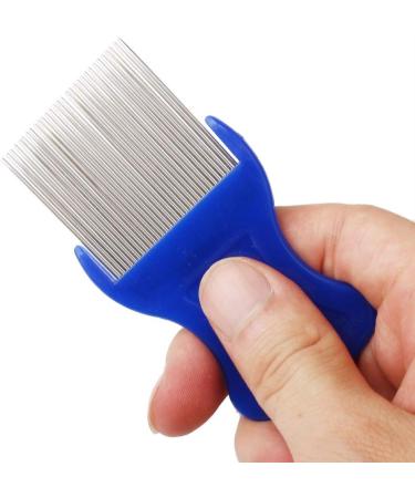 Nuoshen 6 Pcs Double Sided Plastic Lice Comb - Metal Teeth Nit Combs for Head Lice Treatment in Adults, Kids, Dogs, Cats - Buy Online on GoSupps.com