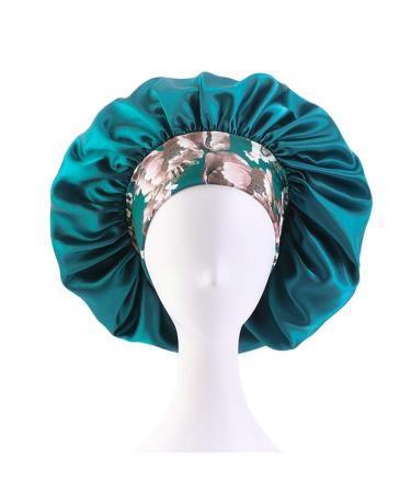 Prinfore 3PCS Extra Large Satin Bonnet for Women - Black/Purple/Teal - Silk Head Cover for Curly Long Hair - Sleep Cap - One Size - Buy Online on GoSupps.com