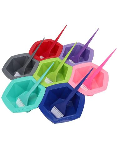 Hair Color Mixing Bowl 7 Set Hair Dye Bowl Hair Dye For Broom Supplies Tools(A)