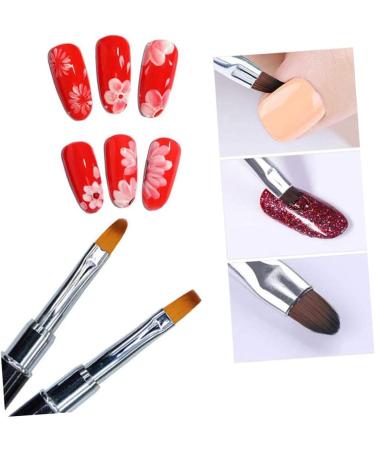 Healeved 1 Set Nail Extension Manicure Clear Acrylic Nails Tips Acrylic Nail Art Pen Nails Brush Dual End Round Tips Nail Decorations for Nail Art Nail Gel Crystal Suit Plastic French White 20x10cm White - Buy Online on GoSupps.com