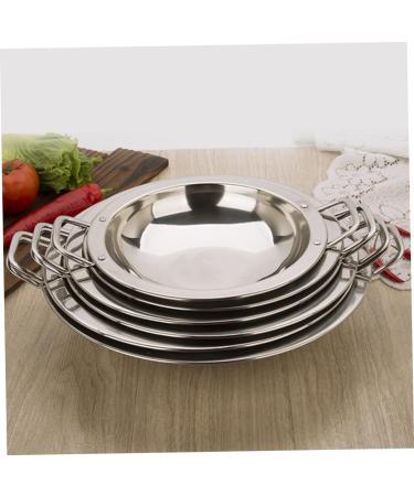 PRETYZOOM Dry Pot Amphora Hot Pot Chaffing Dishes Stainless Steel Cookware Flat Bottom Wok Pan Non Stick Frying Pans Stainless Steel Saute Pan Cookware for Kitchen Home Accessory 28X28X5.5CM Silver - Buy Online on GoSupps.com
