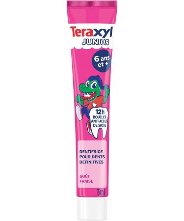  Teraxyl Toothpaste for Teeth for 6 Years and Junior/Child Strawberry Flavor Extract 75 ml - Buy Online on GoSupps.com