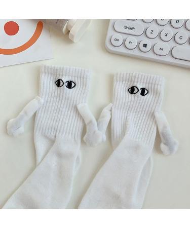 Magnetic Hand Holding Socks | Unisex Funny Couple 3D Doll Socks | 1 Pair Black - Buy Online on GoSupps.com