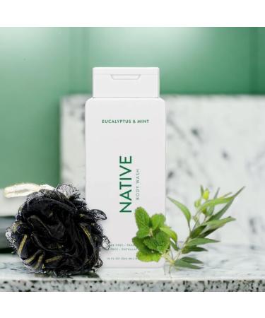 Buy Native Body Wash Eucalyptus & Mint - 16 fl oz with Bath Loofah Sponge | International Shipping Available - Buy Online on GoSupps.com