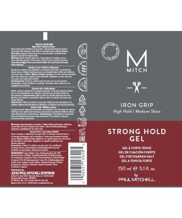 Mitch by Paul Mitchell Iron Grip Strong Hold Gel - High Hold Medium Shine for All Hair Types - 5.1 fl. oz. - International Shipping Available - Buy Online on GoSupps.com