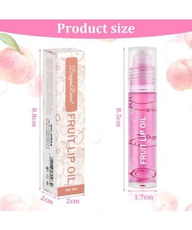 AOOWU 4-Piece Hydrating Lip Oil Set | Fruit-Flavored Plumping Lip Oil | Long-Lasting Lip Glow Balm | Moisturizing No-Sticky Lip Gloss (Peaches, Strawberry, Grape, Cherry) - Buy Online on GoSupps.com