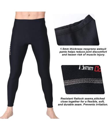 Wetsuit Pants 3mm/1.5mm Neoprene Long Pants for Diving and Surfing - XX-Large 1.5mm Men Grey - Buy Online on GoSupps.com