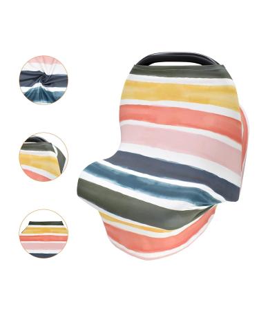 Ruiqas Nursing Cover - Stretchy Rainbow Breastfeeding & Infant Stroller Canopy for Newborns - Buy Online on GoSupps.com