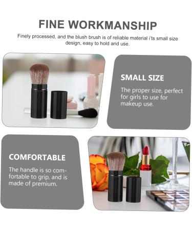 Housoutil Powder Brush Portable Makeup Tool Makeup Brush for Compact Blush Brush Highlighter Brush Blush Brush Retractable Blusher Contouring Brush Metal Tube Travel Large - Buy Online on GoSupps.com