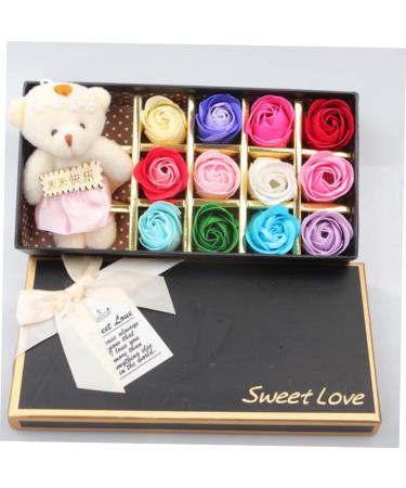 DOITOOL 12 Rose Bath Soap Loral Scented Bath Soap Ladies Bath Petals for Tub Red Pink Purple Blue Rose Essential Oil Soap Lotion Rose Soap Take a Bath Decorate - Buy Online on GoSupps.com