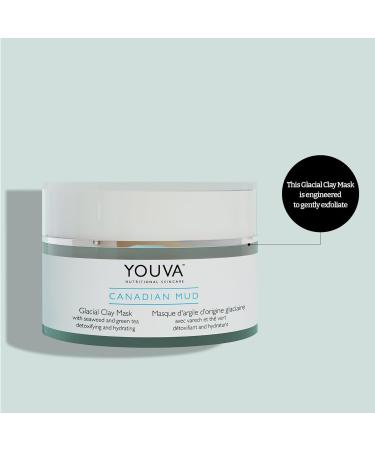 YOUVA Glacial Mud Clay Mask | Purifying & Detoxifying Facial Mask with Green Tea Seaweed & Hydration for Brighter Skin - Shop Internationally - Buy Online on GoSupps.com
