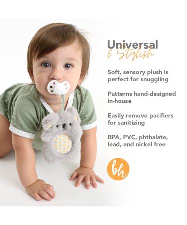 BooginHead Pink Bunny Pacifier Holder & Clip Set - 2 Piece Stuffed Animal Design - Buy Online on GoSupps.com