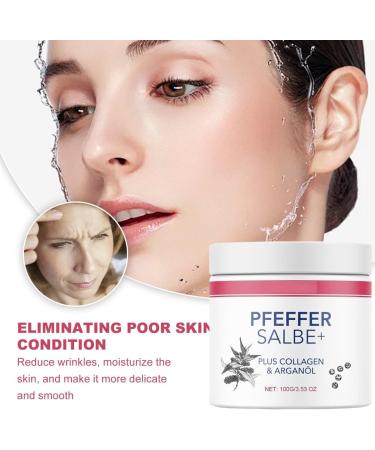 KARLOR Pepper Ointment Plus 100g Face Cream Pepper Ointment Day Cream Pepper Ointment With Plus Collagen Argan Oil Anti Wrinkle Rich Ointment Anti Aging Cream Moisturizing Smooth Skin - Buy Online on GoSupps.com