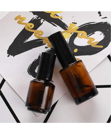 Happyupcity 5x Empty Round Nail Polish Jars - 15ml Sample Containers with Black Brush Lid for Nail Art - Buy Online on GoSupps.com